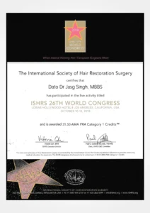 ishrs-hair-transplant-certificates-expert-doctors-malaysia