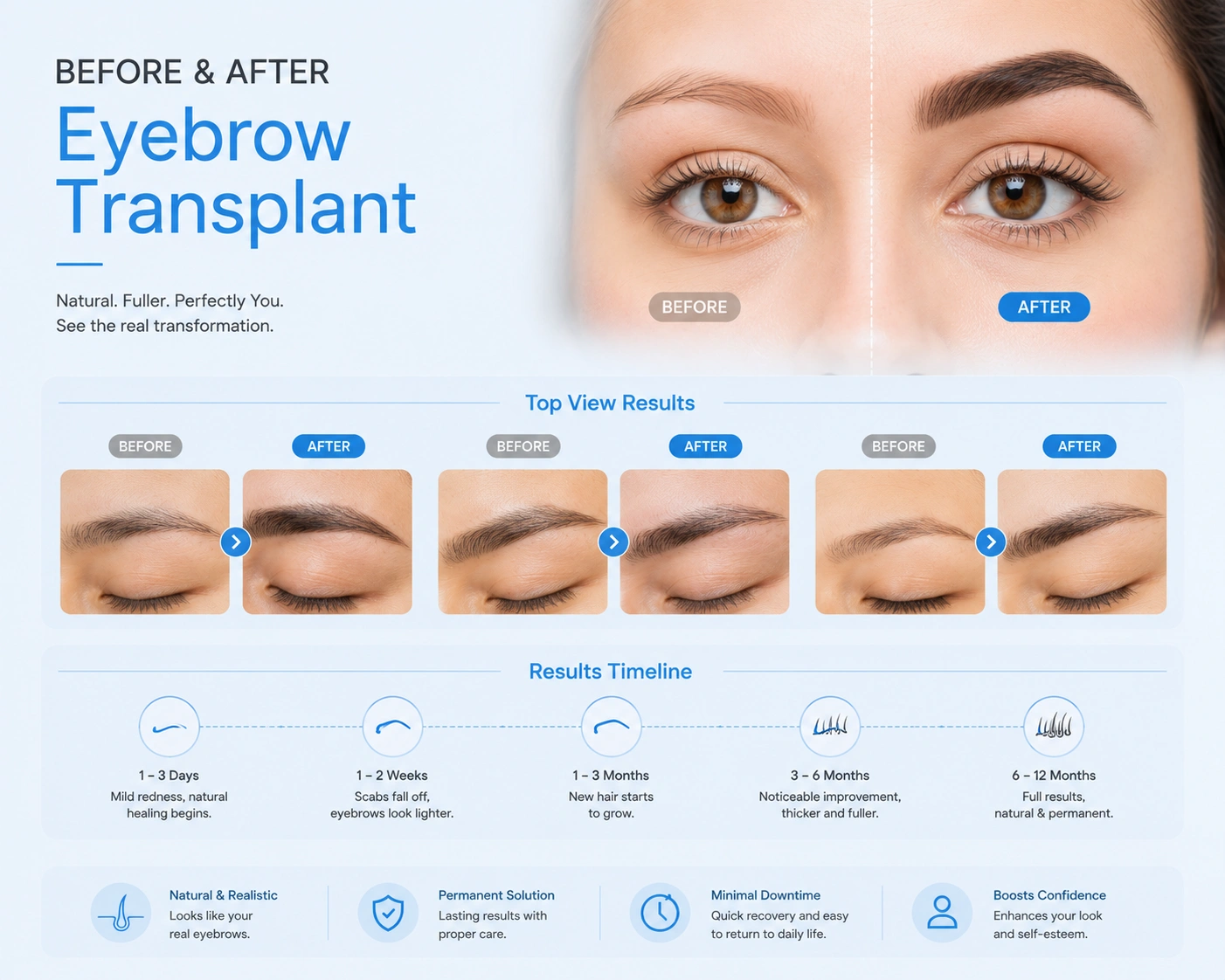 Eyebrow Transplant for Natural, Permanent Brows That Grow Like Real Hair 2 eyebrow transplant malaysia