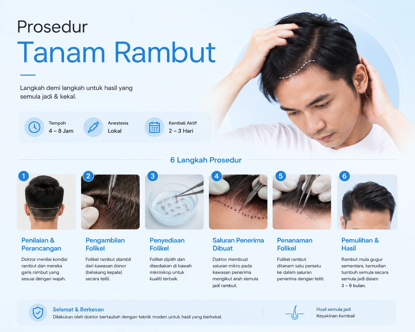 Tanam Rambut: Patut Buat Ke Tak? Harga, Prosedur, Sakit atau tak & Risiko Jujur Dari Doktor 1 prosedur tanam rambut malaysia